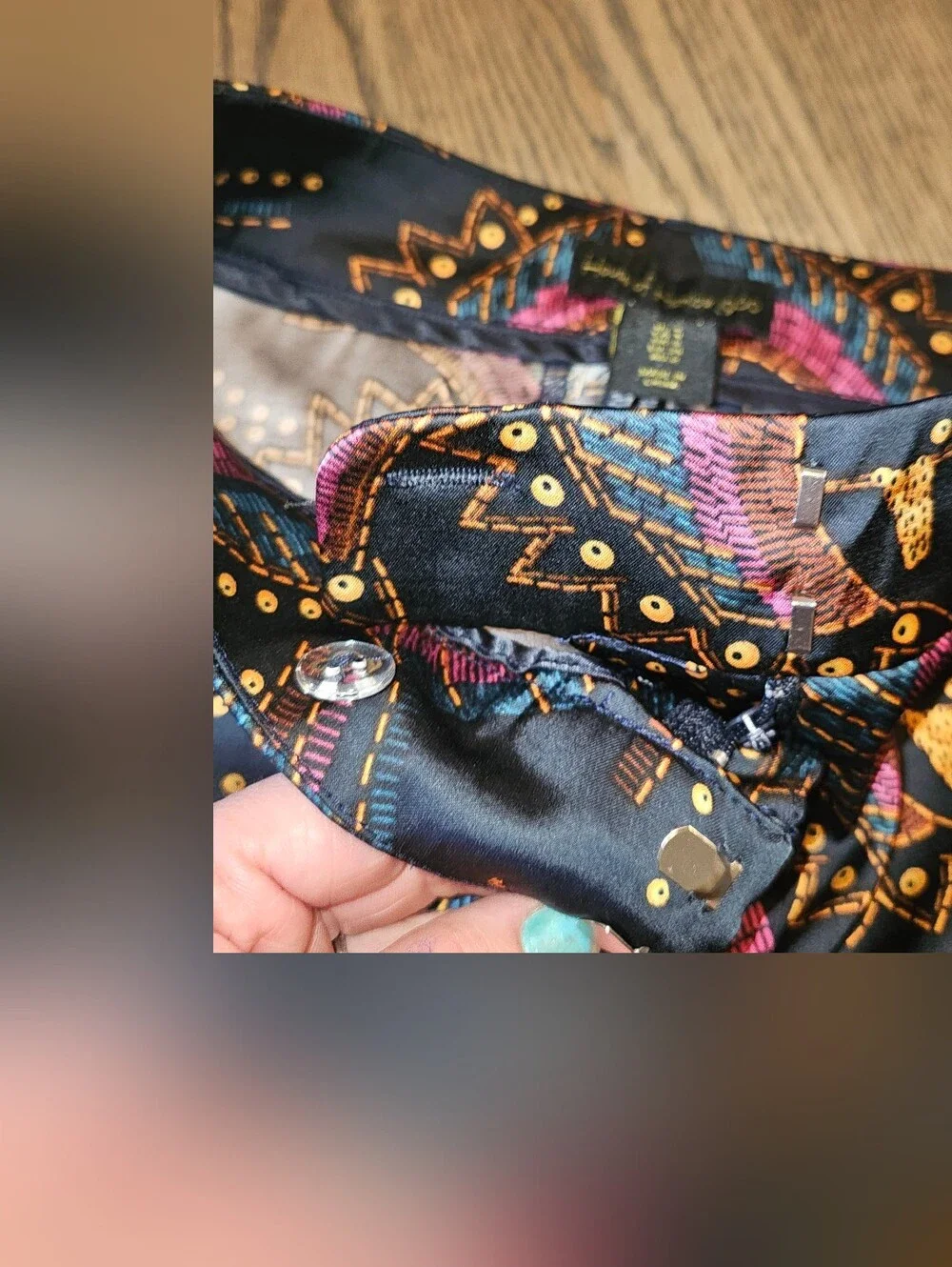 🖤 Revolve House of Harlow 1960 Toucan Satin Pants, Size 4 - Picture 6 of 7